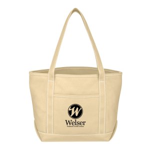 Harbor Stripe Canvas Grab Tote