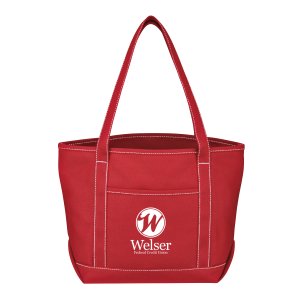 Harbor Stripe Canvas Grab Tote