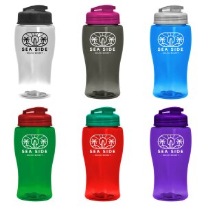 Jr. Crystal Color Bottle with Flip-Top Lid - 18 oz.