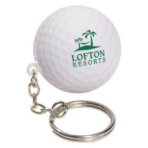 Golf Ball Stress Ball Key Chain