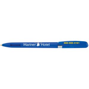 Eco Clear Twist Pen with Chrome Accents