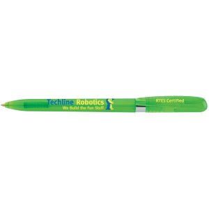 Eco Clear Twist Pen with Chrome Accents