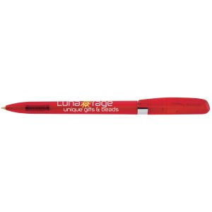 Eco Clear Twist Pen with Chrome Accents