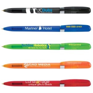 Eco Clear Twist Pen with Chrome Accents