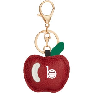 Apple Leatherette Keychain Charm