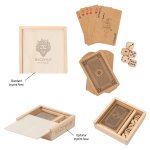 Game Night Wooden Cards & Dice Set