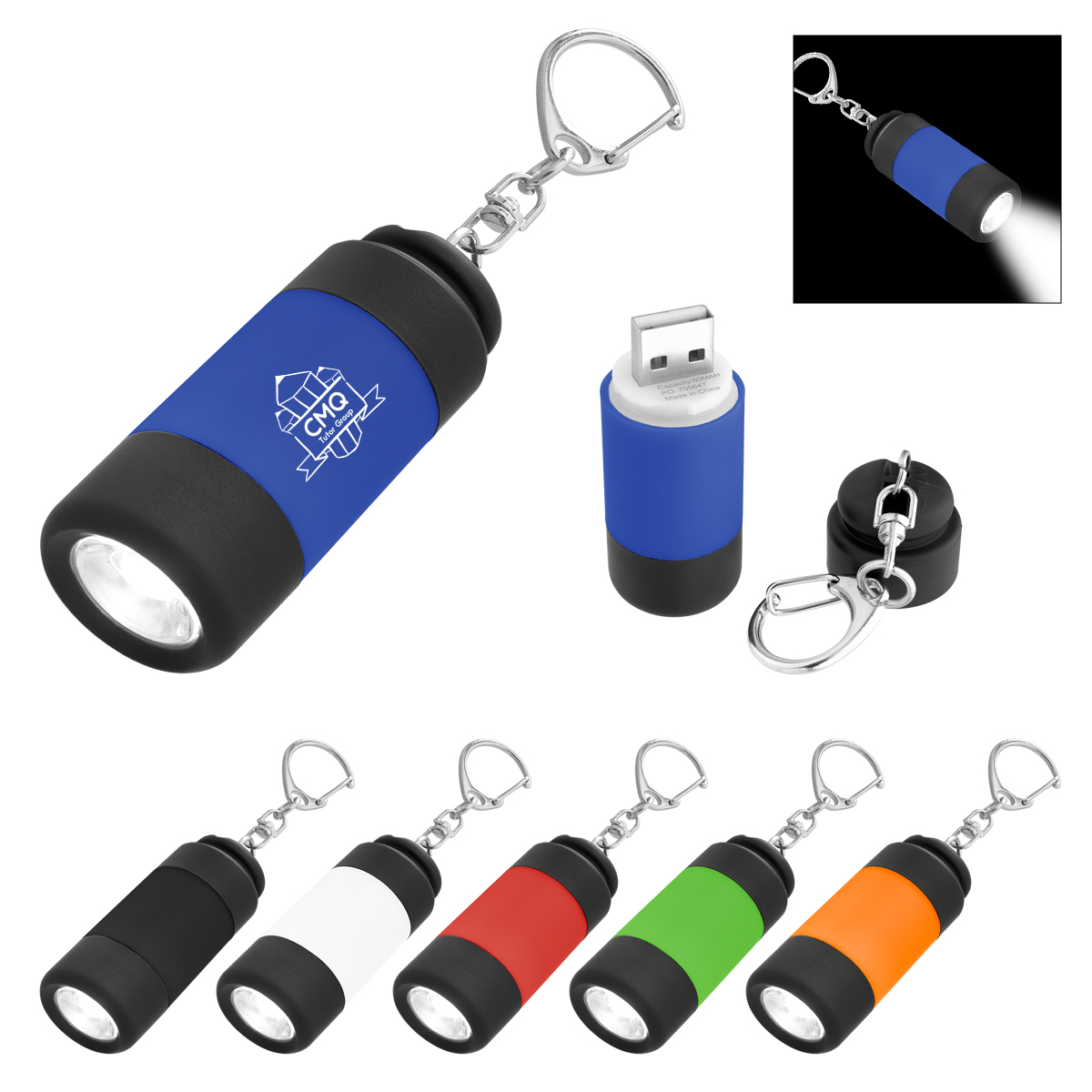Twist Top Rechargeable LED Key Chain Light