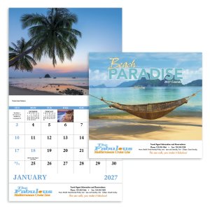 Beach Paradise - Stapled Calendar