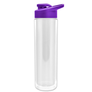 Frost Flow Insulated Bottle with Drink-Thru Lid and Full-Color Paper Insert - 16 oz.