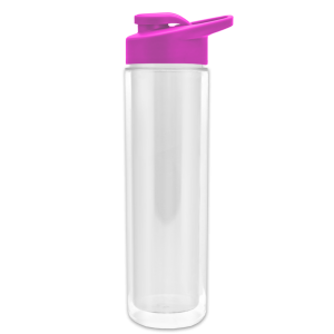 Frost Flow Insulated Bottle with Drink-Thru Lid and Full-Color Paper Insert - 16 oz.