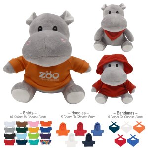 6" Happy Hippo Stuffed Animal