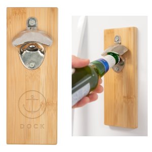Magnetic Bamboo Bottle Opener Plaque