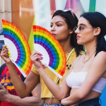 Foldable Rainbow Accordion Fan