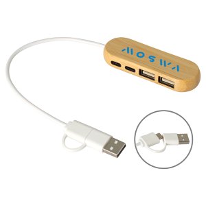 The Eco Bridge Bamboo USB-C Hub