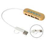 The Eco Bridge Bamboo USB-C Hub