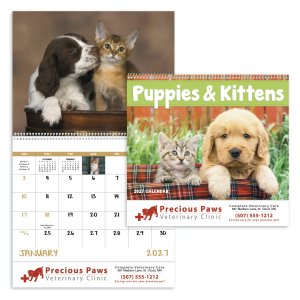 Puppies & Kittens - Spiral Calendar