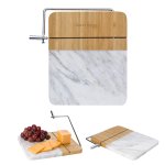 Bamboo and Marble Cheese Board with Slicer