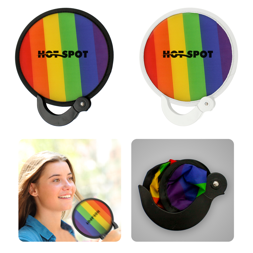 Foldable Rainbow Hand Fan