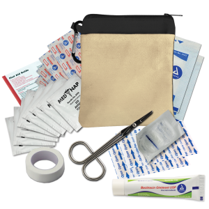 Color Band Canvas First Aid Pouch - 44 Piece