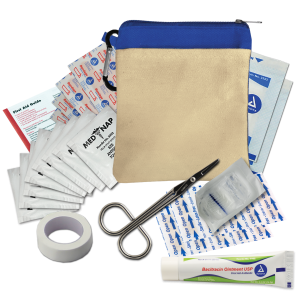 Color Band Canvas First Aid Pouch - 44 Piece