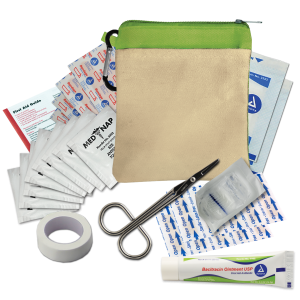 Color Band Canvas First Aid Pouch - 44 Piece