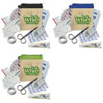Color Band Canvas First Aid Pouch - 44 Piece