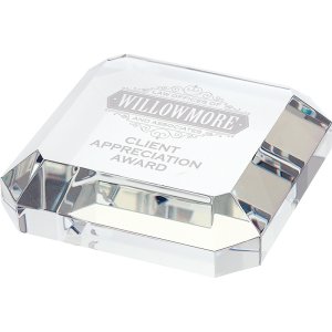 Verona Crystal Square Paperweight