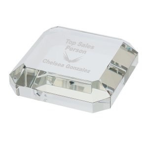 Verona Crystal Square Paperweight