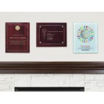 Skyline Floating Glass Plaque 8" x 10"