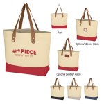 Canvas & Carry Tote with Leather Handles