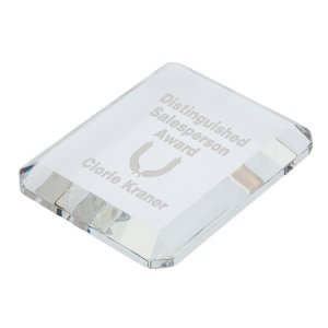 Hudson Crystal Rectangle Paperweight