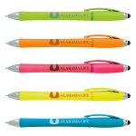 Neon Barrel Highlighter Pen with Stylus