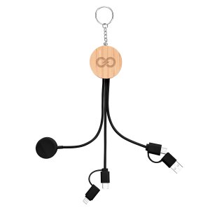 Bamboo Charger Keyring with Watch Dock