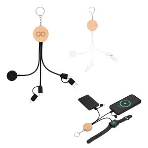 Bamboo Charger Keyring with Watch Dock