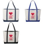Tall Traveler 24oz Canvas Zipper Tote