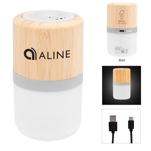Bamboo Base Bluetooth Speaker with LED