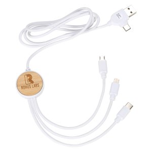 Bamboo Multi-Connector Charging Cable 39 Inch