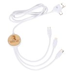 Bamboo Multi-Connector Charging Cable 39 Inch