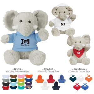 6" Trunk Up Elephant Stuffed Animal