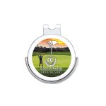 Ballmarker.golfers Hat Clip.silver.white