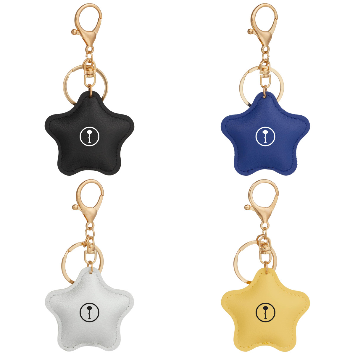 Lucky Star Leatherette Keychain Charm