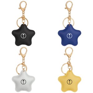 Lucky Star Leatherette Keychain Charm