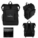 Matte Tarpaulin Roll-Top Laptop Backpack