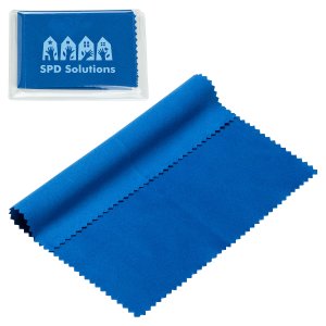 6" x 6" Microfiber Cleaning Cloth in Clear PVC Case
