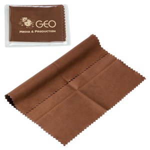 6" x 6" Microfiber Cleaning Cloth in Clear PVC Case