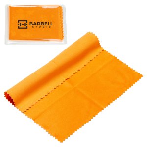 6" x 6" Microfiber Cleaning Cloth in Clear PVC Case