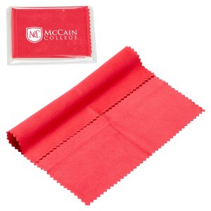 6" x 6" Microfiber Cleaning Cloth in Clear PVC Case
