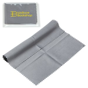 6" x 6" Microfiber Cleaning Cloth in Clear PVC Case