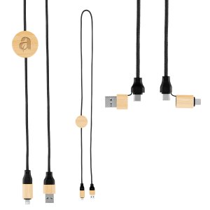 Eco-Charge Multi-Device Bamboo Cable