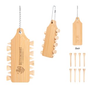 Green Fairway Tee Keeper Keychain